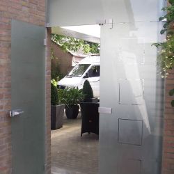 3 Mesterom Glas Deur Zandstralen Bunde